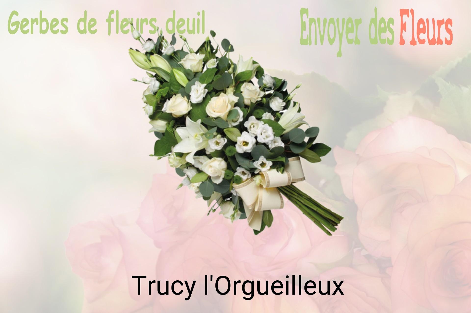Gerbe de fleurs de deuil livrée à Trucy-l'Orgueilleux